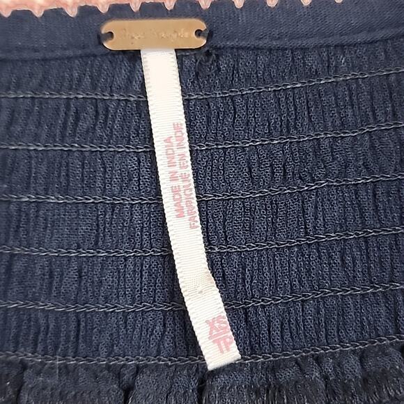 Free People Wind Willow Embroidered XS Black Shift Dress - Picture 4 of 8